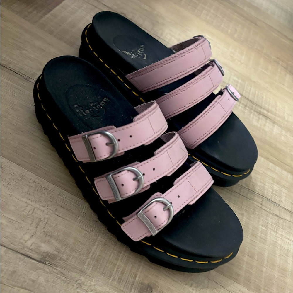 Dr. Martens Blaire Slide Sandals Pink Leather Women